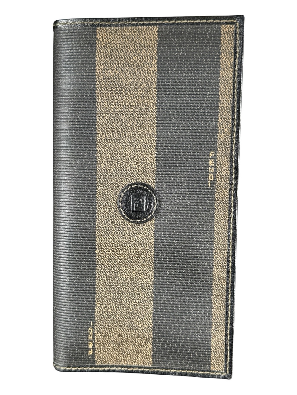 FENDI Pequin Bifold Wallet Canvas Wallet/Checkbook Holder/Travel Organizer